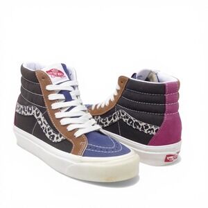 Vans SK8-Hi 38 DX Anaheim Factory Animal Fix Leopard Suede High Top Sneakers 5.5